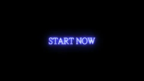 A Start Now icon placed on a black background,designed for modern digital v.. Stock Footage 336076881