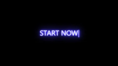 A Start Now icon placed on a black background,designed for modern digital v.. Stock Footage 336076895