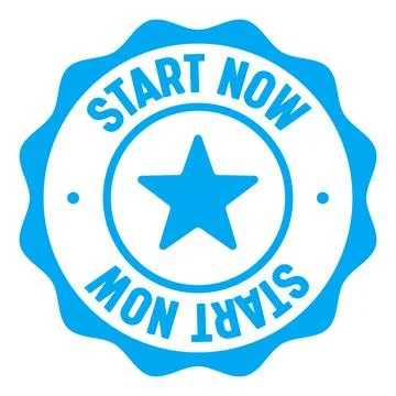 Start now seal badge. start now label sticker. Vector sign Stock Illustration
