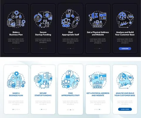 Start up onboarding mobile app page screen Stock-Illustration