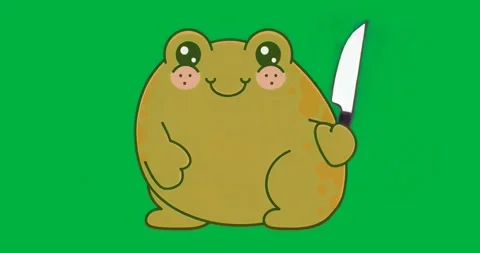 On start orange frog pivoting knife in five positions showing rotation on Stock Footage 317284865