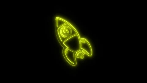 Start Up Outline Icon in HD Video Neon Animation Stock-Footage 304552375