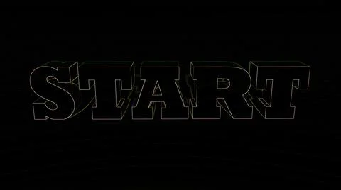 Start overlay background. 3d illustration Stock Illustration