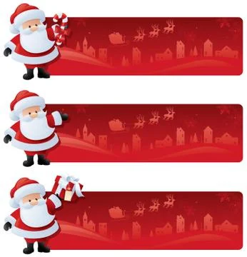 Start a page with santa Stock Illustration