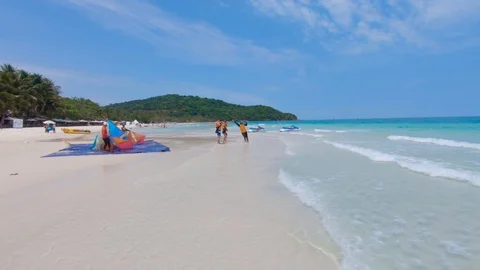 Start of the parachute on the beach Vidéo 130070893
