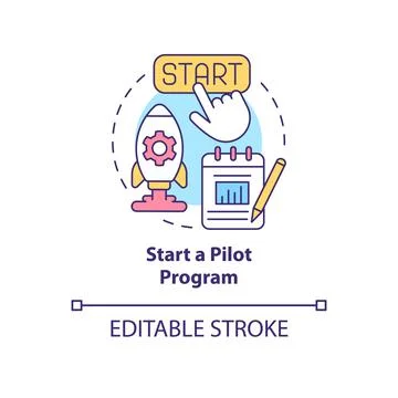 Start a pilot program concept icon Stockillustratie