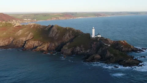 Start Point lighthouse in Devon Stock Footage 165878552