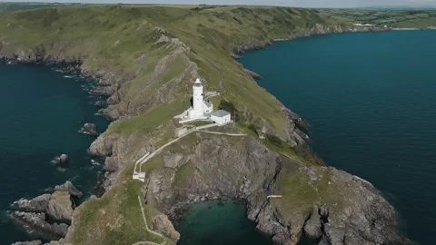 Start point lighthouse wide Stock Footage 276356795