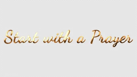 Start With A Prayer gold text animation. Stock Footage 310492979