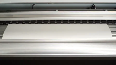Start printing plotter large format printer Stock Footage 61242757