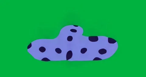 On start purple blob floating morphing over five forms showing fluid motion on Video stock 317456555