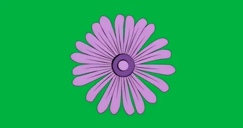 At start purple daisy igniting cyan aura and pulsing showing energy flow on Stock Footage 317283779
