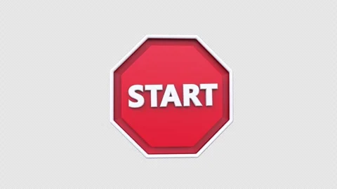 Start Push Power Button icon on off Concept 3d animation with alpha channel Stock Footage 303052119