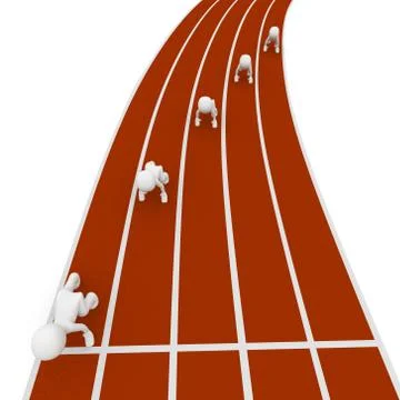 Start a relay race Stock Illustration
