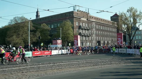 Start of Riga Marathon 2023 Stock Footage 240538459