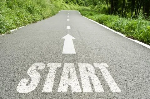 Start on the road Stock Illustration