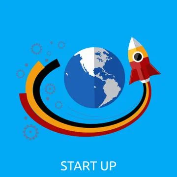 Start up Rocket Illustrazione stock