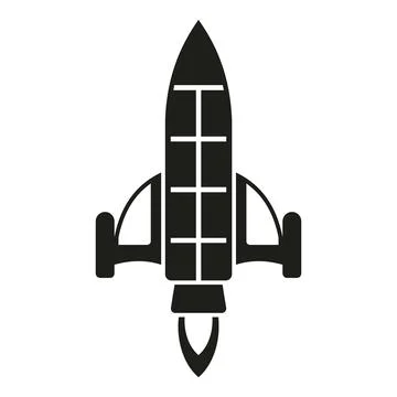 Start rocket space icon simple vector. Fire launch Stock Illustration