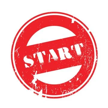 Start rubber stamp Stock Illustration