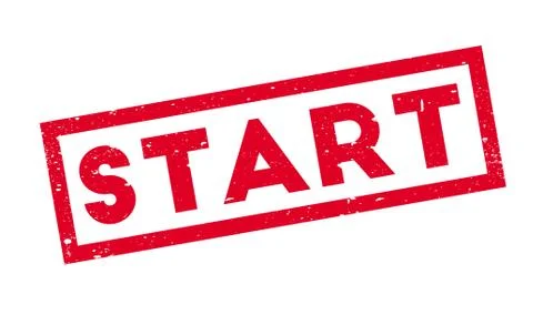 Start rubber stamp Stock Illustration