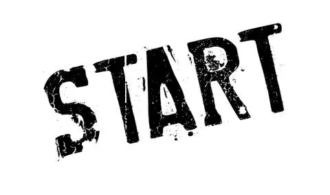 Start rubber stamp Stock Illustration