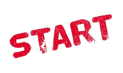 Start rubber stamp Stock Illustration