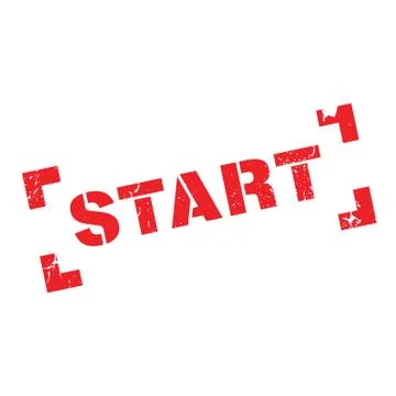 Start rubber stamp Stock Illustration