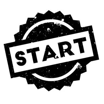 Start rubber stamp Stock Illustration