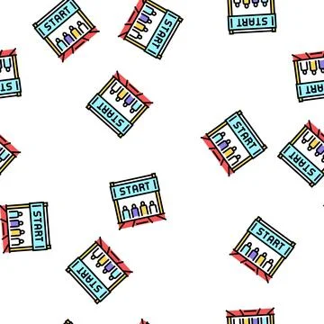 Start of run vector seamless pattern 스톡 일러스트
