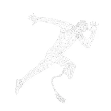 Start running disabled runner amputee Ilustración de archivo