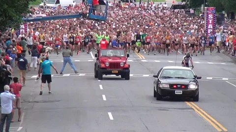 Start of running race Stock Footage 52349221