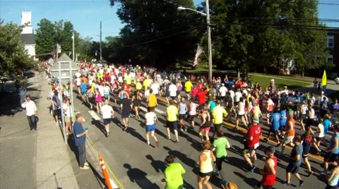 Start of running race, high angle Video stock 52453477