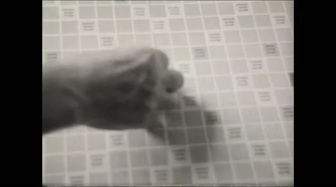 Start Scrabble game 1953 Video stock 56160675
