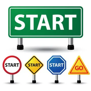 Start sign Stock Illustration