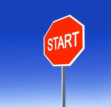 A start sign Stock Illustration