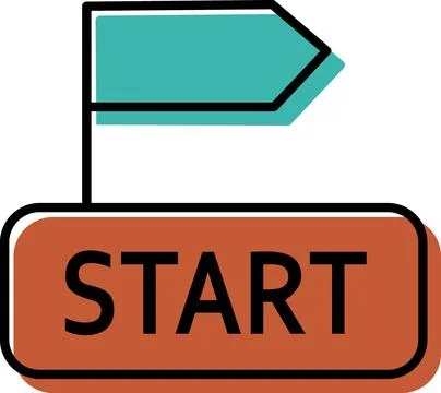 Start Sign Post Direction Pointer Illustration Stock Illustration