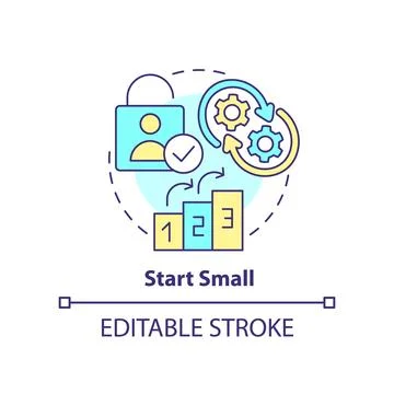 Start small concept icon 스톡 일러스트