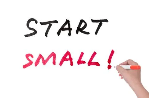 Start small words Stock Photos