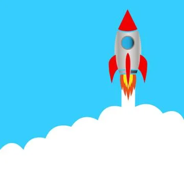 Start space rocket Stock Illustration