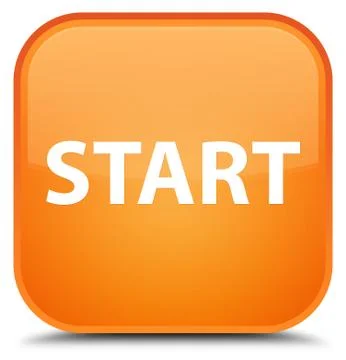 Start special orange square button Stock Illustration