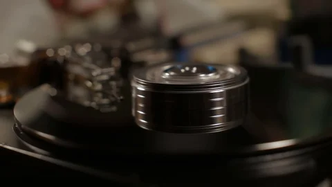 Start up (spin up) and working process of hdd. Stock Footage 80116599