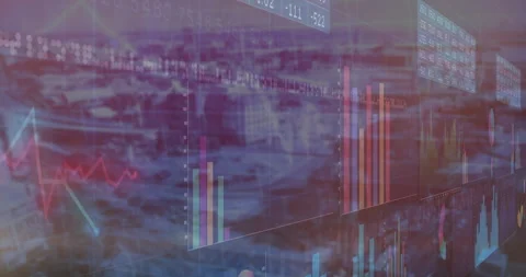 On start stacked bar hovering causing bars sliding, funnel emerging and lines Stock Footage 311678170