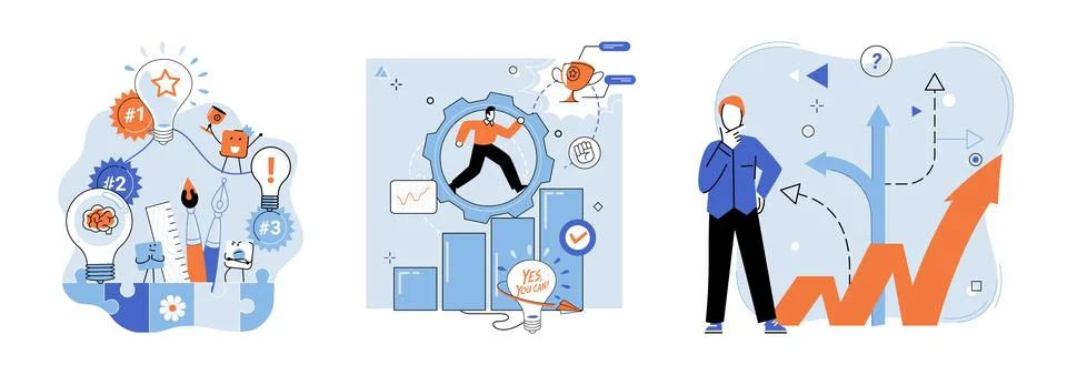 Start up. The start up concept emphasizes importance strong beginning イラスト素材