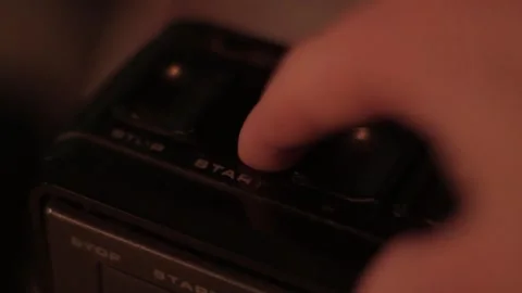 Start Stop Button Push Animation for UI Design Video stock 307466033