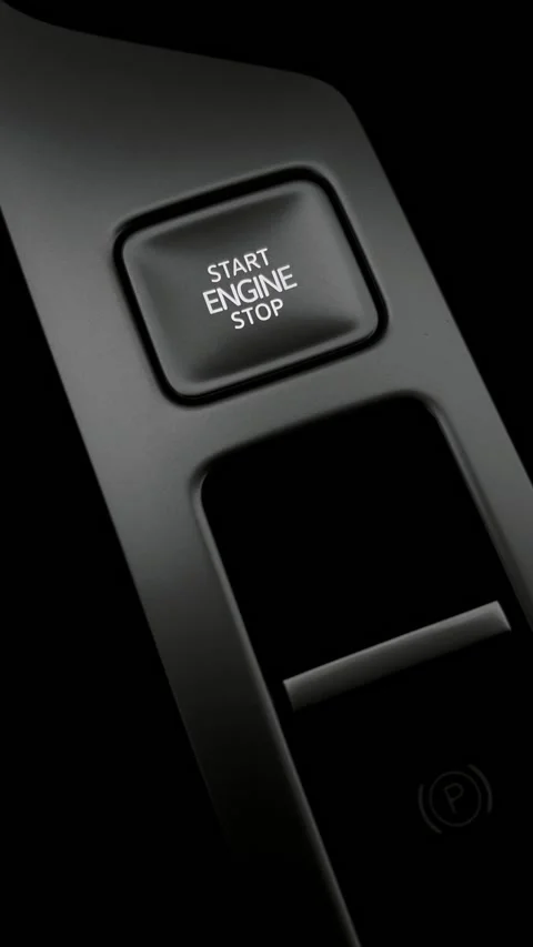 Start stop engine button. Modern transport and technology Stock Footage 315773787