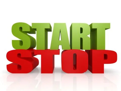 Start stop Stock Illustration