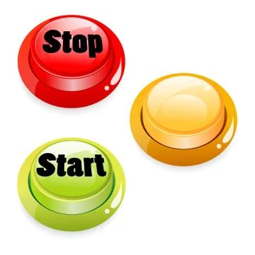 Start stop push button Illustrazione stock