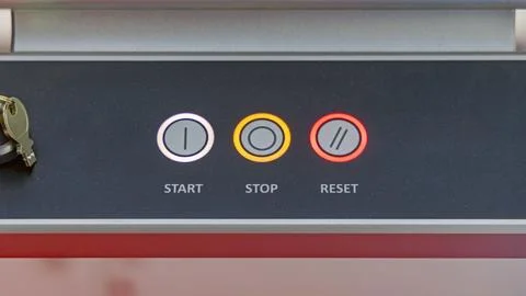 Start Stop Reset Buttons 库存照片