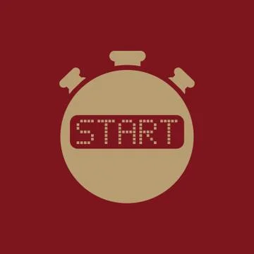 The start stopwatch icon. Clock and watch, timer, countdown, stopwatch symbol Stock-Illustration