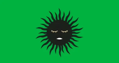 On start sun emblem staying centered on clear background showing disk blue-edged 스톡 동영상 317456585